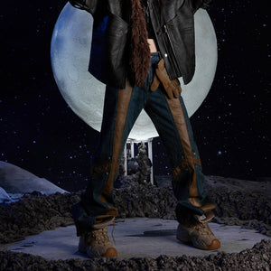 PU Leather Cyberpunk Jeans