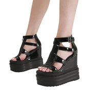 PU Leather Gladiator Shoes Y2K