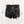 PU Leather Goth Shorts on a clear mannequin, front view of the short tight cut and the chain belt