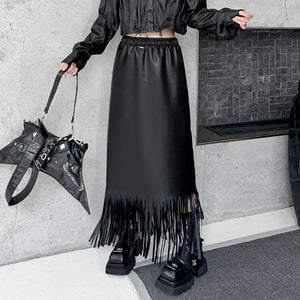 PU Leather Gothic Skirt