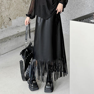 PU Leather Gothic Skirt