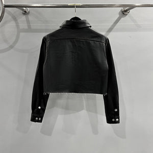 PU Leather Jacket For Women Black