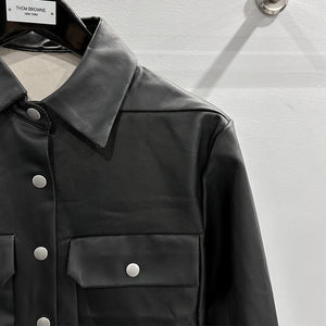 PU Leather Jacket For Women Black