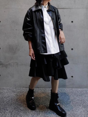 PU Leather  Simple Women Jacket Spring