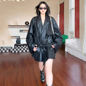 PU Leather Spring Jacket Women