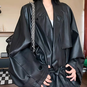 PU Leather Spring Jacket Women