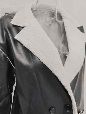 PU Leather Spring Women Jacket Thick