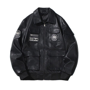 PU Leather Techwear Jacket