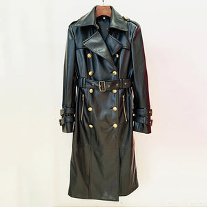 PU Leather Trench Spring Jacket Women