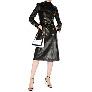 PU Leather Trench Spring Jacket Women