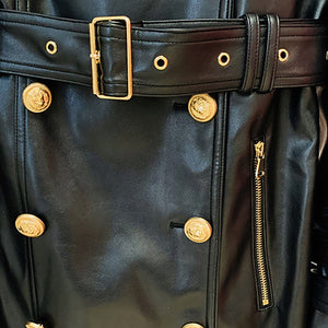PU Leather Trench Spring Jacket Women