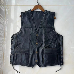 PU Leather Utility Vest