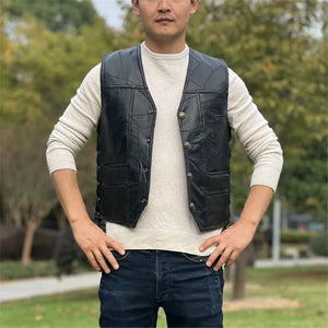 PU Leather Utility Vest