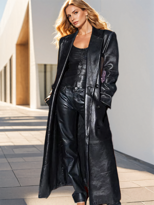 PU Leather Windbreaker Spring Jacket Women