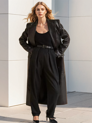 PU Leather Windbreaker Spring Jacket Women