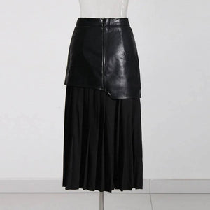 PU Leather Y2K Skirt