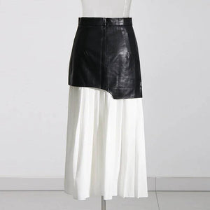 PU Leather Y2K Skirt