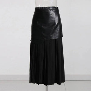 PU Leather Y2K Skirt