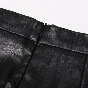 PU Leather Y2K Skirt