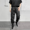 Pantalon d'extérieur noir multi-poches de style punk