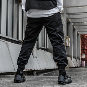 Punk Style Multi-pocket Outdoor Vibrant Black Pant