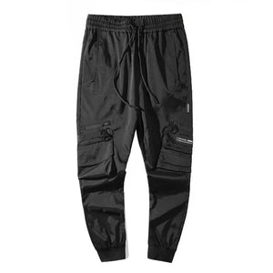 Punk Style Multi-pocket Outdoor Vibrant Black Pant
