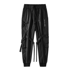 Pantalon noir réfléchissant de style punk