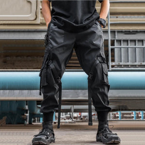 Pantalon noir réfléchissant de style punk