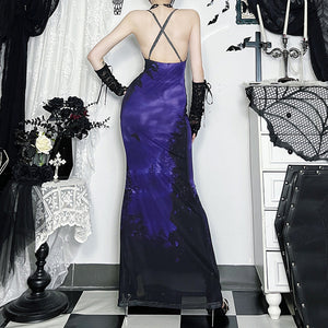 Purple And Black Goth Dress