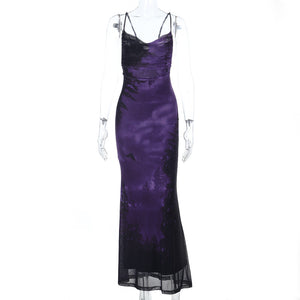 Purple And Black Goth Dress