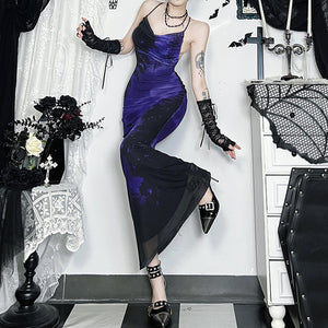 Purple And Black Goth Dress
