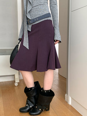 Purple Mermaid Skirt Y2K