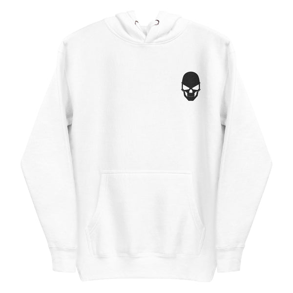 Quality White Embroidered Hoodie