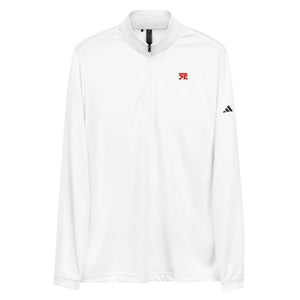 Quarter zip adidas pullover White