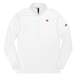 Quarter zip adidas pullover White