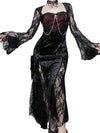 Queen Gothic Velvet Lace Dress