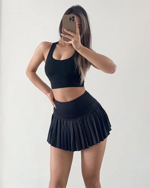 Quick Dry Black Skort