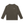 Brown raglan long sleeve gym shirt laid flat, front view with crew neck and white CYBER chest logo
