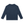 Navy Blue long sleeve gym shirt laid flat from the back, raglan sleeves and curved panel seams