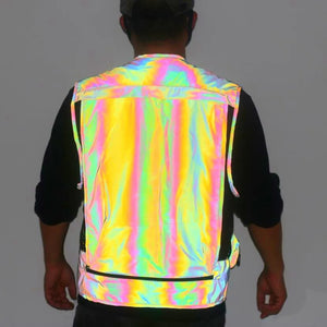 Rainbow Cargo Vest Reflective