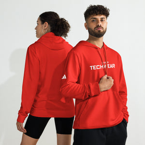 Red Adidas fleece hoodie