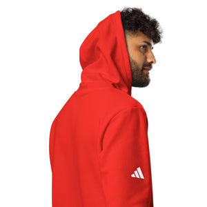 Red Adidas fleece hoodie
