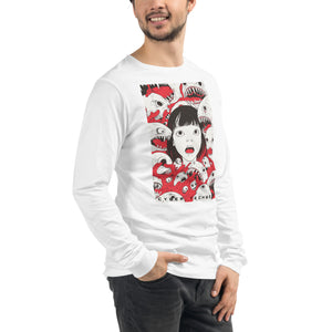 Red And White Long Sleeve Shirt