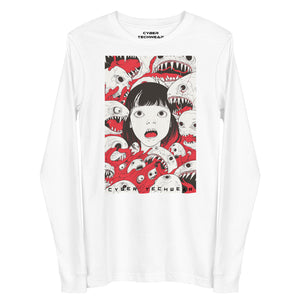 Red And White Long Sleeve Shirt