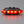 Red Cyberpunk Helmet Lamp, the lamp alone, lit, front view