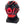 Red and black cyberpunk mask with a single glowing ring eye