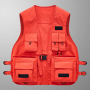 Gilet cargo sport rouge 