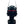 Matte black cyberpunk helmet with antenna blades and red light strips