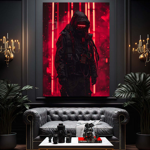 Red Vision Cyberpunk Art | CYBER TECHWEAR®