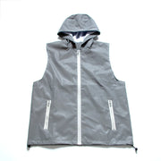 Chaleco cargo reflectante con capucha 